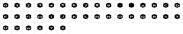 AlphaShapes hexagons 3 Normal Character Map