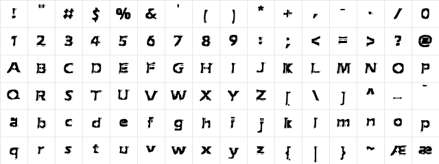 Extraction (BRK) Regular Character Map