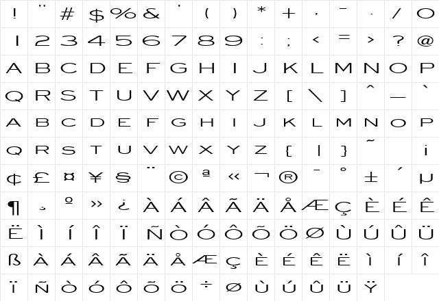 Eye glass Extended Normal Character Map