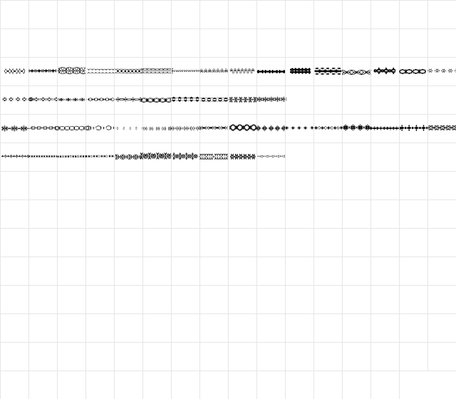LSMoreDividers3 Regular Character Map