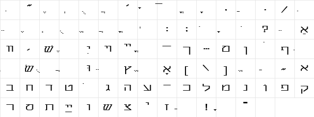 FZ FOREIGN 11 SHALOMSTICK EX Normal Character Map