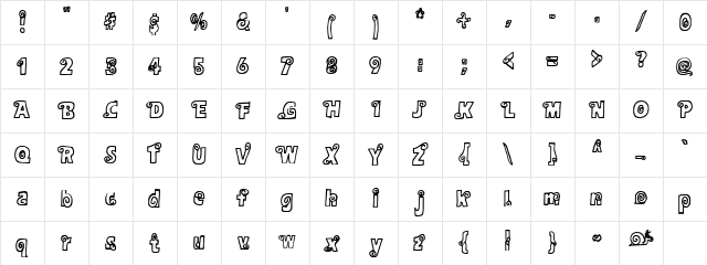 Alphasnail Alphasnail Character Map