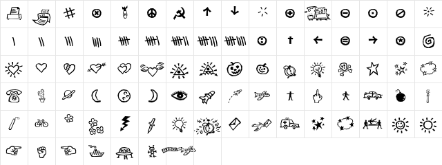 F2FSimbolico Regular Character Map