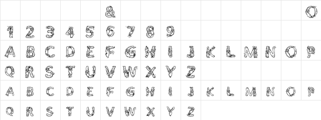 AlphaWizard Regular Character Map