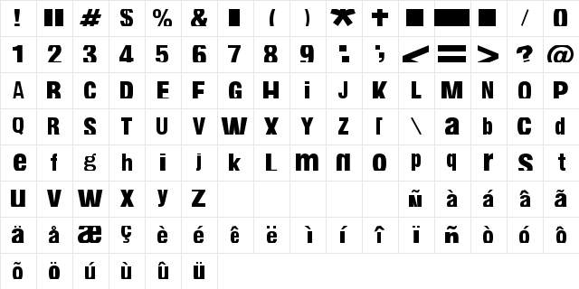 fabianestem Normal Character Map