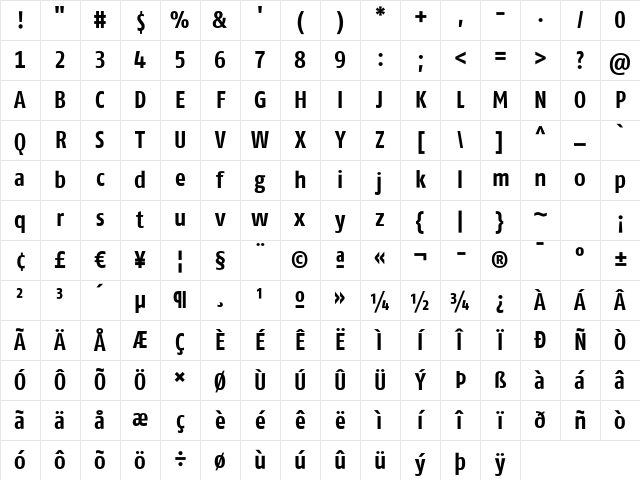 FagoCoTf-Bold Bold Character Map FagoCoTf-Bold Bold Character Map