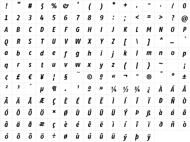 FagoCoTf-BoldItalic Bold Italic Character Map FagoCoTf-BoldItalic Bold Italic Character Map
