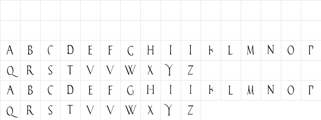 Falconis Regular Character Map