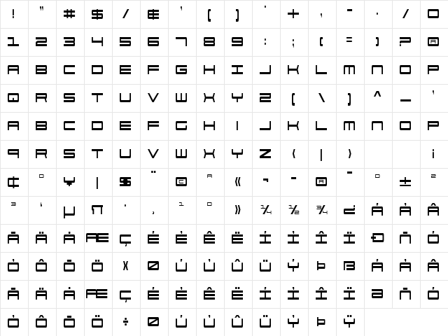 911 Porscha Condensed Condensed Character Map 911 Porscha Condensed Condensed Character Map