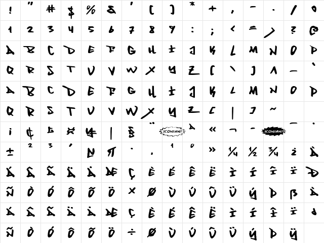 Fantom Expanded Expanded Character Map Fantom Expanded Expanded Character Map