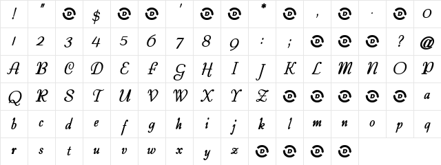 Farfallena Regular Character Map Farfallena Regular Character Map