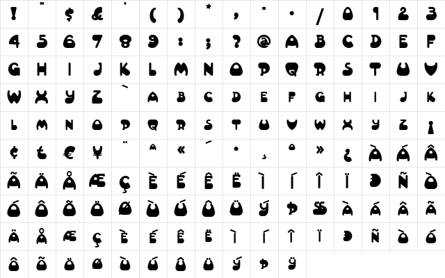 AltamonteNF Regular Character Map AltamonteNF Regular Character Map