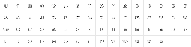 Fatty Heart Filled Regular Character Map