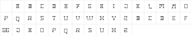 Fat Cowboy SQUARE Regular Character Map Fat Cowboy SQUARE Regular Character Map