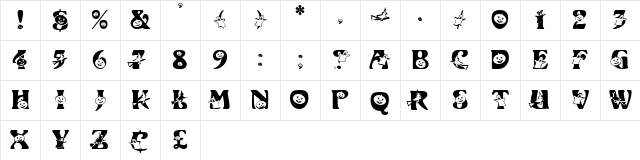 FB HALLOWEEN Regular Character Map