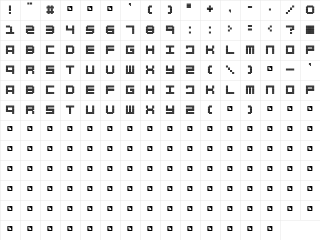 FD Spank Medium Character Map FD Spank Medium Character Map