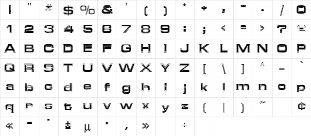 Federation Regular Character Map