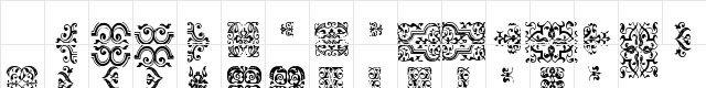 IM FELL FLOWERS 1 Regular Character Map