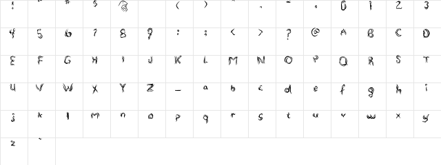 Alterna Regular Character Map