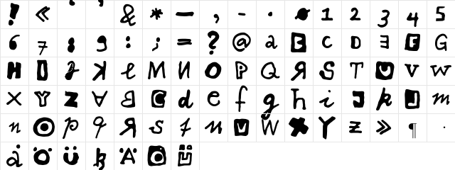 felu Regular Character Map