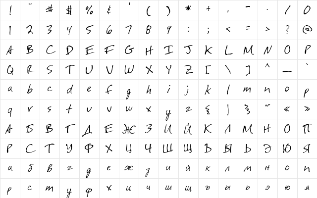 festus Regular Character Map festus Regular Character Map