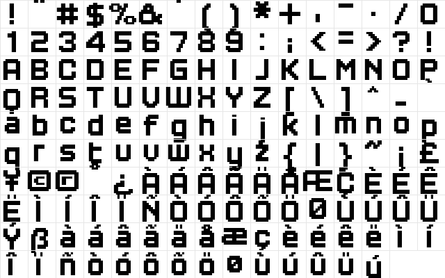 FFF Calypso Extended Regular Character Map FFF Calypso Extended Regular Character Map