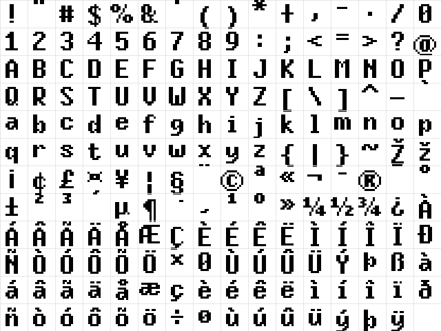 FFF Daylight Bold Extended Regular Character Map FFF Daylight Bold Extended Regular Character Map