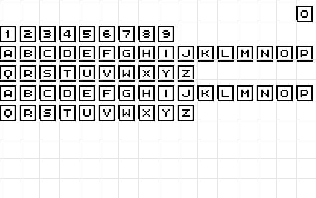 FFF Interface03 Regular Character Map