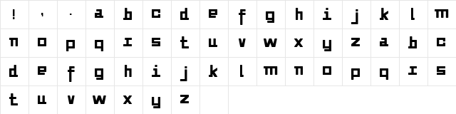 Alvedon Regular Character Map