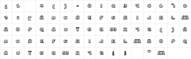 Fgroove Regular Character Map