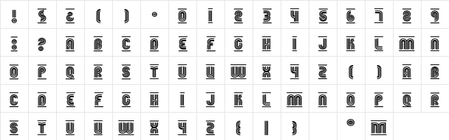 Fgroove Regular Character Map