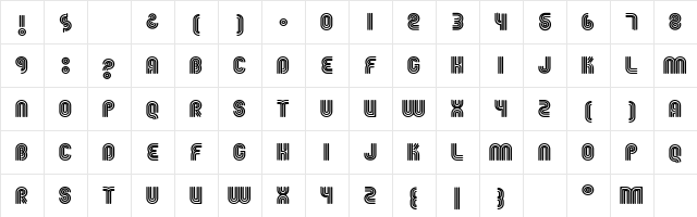 Fgroove Regular Character Map Fgroove Regular Character Map