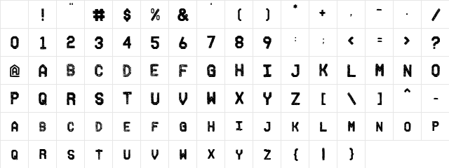 Fh_Ink Regular Character Map Fh_Ink Regular Character Map