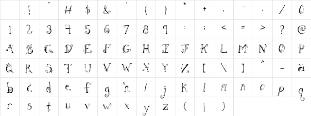 Fh_Letter Regular Character Map Fh_Letter Regular Character Map