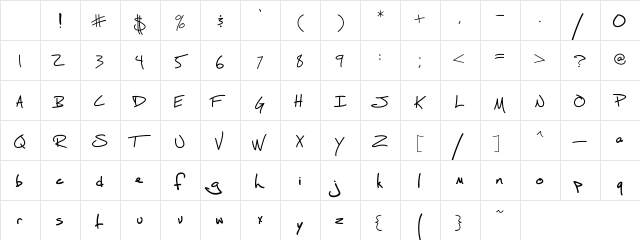 Fh_Script Regular Character Map Fh_Script Regular Character Map