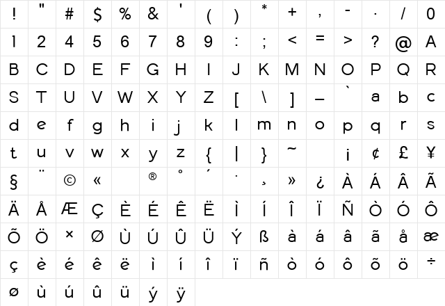 Fieldstones Regular Character Map Fieldstones Regular Character Map