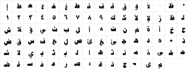 ALW Cool Jeddah Slit. Normal Character Map