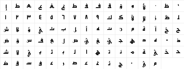ALW Cool Shafa. Normal Character Map