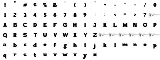Fiore Ebrey Demo Regular Character Map