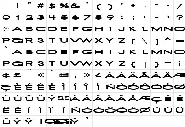 First Blind 2 Regular Character Map First Blind 2 Regular Character Map