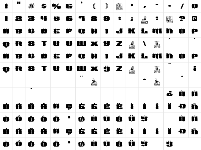First Victory Regular Character Map First Victory Regular Character Map