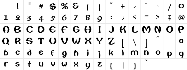 Fisherman Regular Character Map Fisherman Regular Character Map