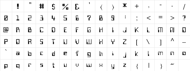 AsplinPlain Regular Character Map