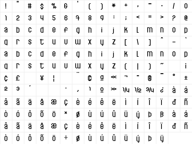 Fishsoup Regular Character Map Fishsoup Regular Character Map