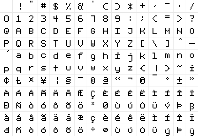 fixed_v01 Regular Character Map fixed_v01 Regular Character Map