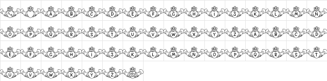 FL Claddagh Regular Character Map FL Claddagh Regular Character Map