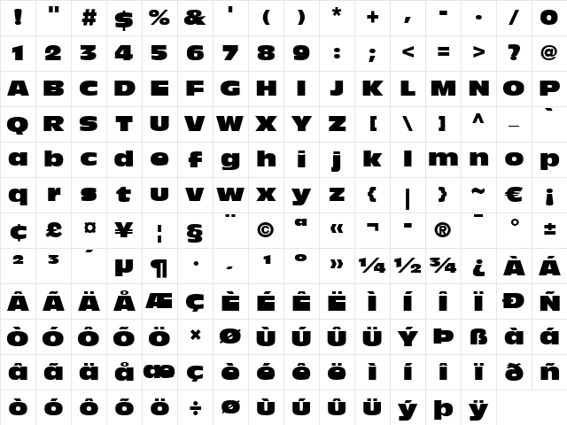 AntiqueOlive LT Nord Regular Character Map