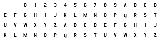 AmarilloUSAF Regular Character Map AmarilloUSAF Regular Character Map