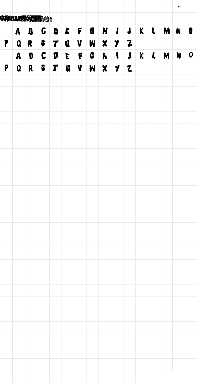 FLH-Font Regular Character Map FLH-Font Regular Character Map