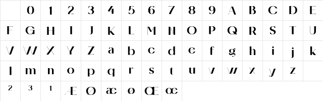 Flicket Personal Use Regular Character Map Flicket Personal Use Regular Character Map